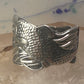 Fish spoon ring size 7 adjustable fishermen sterling silver band e