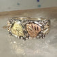 Black Hills Gold wedding ring leaves band size 5.75 sterling silver women girls