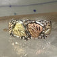 Black Hills Gold wedding ring leaves band size 5.75 sterling silver women girls