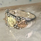 Black Hills Gold wedding ring leaves band size 5.75 sterling silver women girls
