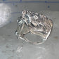 Vintage Equestrian Horse Head Sterling Silver Statement Ring - Size 5.5