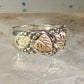 Black Hills Gold wedding ring leaves band size 5.75 sterling silver women girls