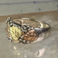 Black Hills Gold wedding ring leaves band size 5.75 sterling silver women girls