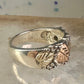 Black Hills Gold wedding ring leaves band size 5.75 sterling silver women girls