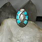 Herringbone Turquoise ring size 9.75 Navajo sterling silver women men