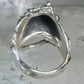 Vintage Equestrian Horse Head Sterling Silver Statement Ring - Size 5.5