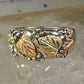 Black Hills Gold wedding ring leaves band size 5.75 sterling silver women girls