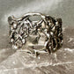 Lady face ring naked women forest trees size 10 art deco style sterling silver women