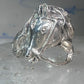 Vintage Equestrian Horse Head Sterling Silver Statement Ring - Size 5.5