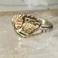 Black Hills Gold wedding ring leaves band size 6.75 sterling silver women girls