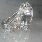 Vintage Equestrian Horse Head Sterling Silver Statement Ring - Size 5.5