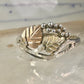 Black Hills Gold wedding ring leaves band size 6.75 sterling silver women girls