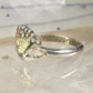 Black Hills Gold wedding ring leaves band size 6.75 sterling silver women girls