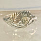 Black Hills Gold wedding ring leaves band size 6.75 sterling silver women girls