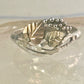 Black Hills Gold wedding ring leaves band size 6.75 sterling silver women girls