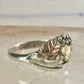 Black Hills Gold wedding ring leaves band size 6.75 sterling silver women girls