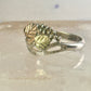 Black Hills Gold wedding ring leaves band size 6.75 sterling silver women girls