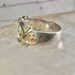 Black Hills Gold wedding ring leaves band size 8.25 sterling silver women men