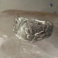 Birds spoon ring size 7 adjustable bird dove peace pigeon sterling silver band