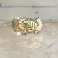 Black Hills Gold wedding ring leaves band size 8.25 sterling silver women men