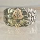 Black Hills Gold wedding ring leaves band size 11.5 sterling silver women men
