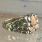 Black Hills Gold wedding ring leaves band size 11.5 sterling silver women men