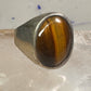 Tiger Eye ring size 12 Mexico band sterling silver women men