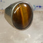 Tiger Eye ring size 12 Mexico band sterling silver women men