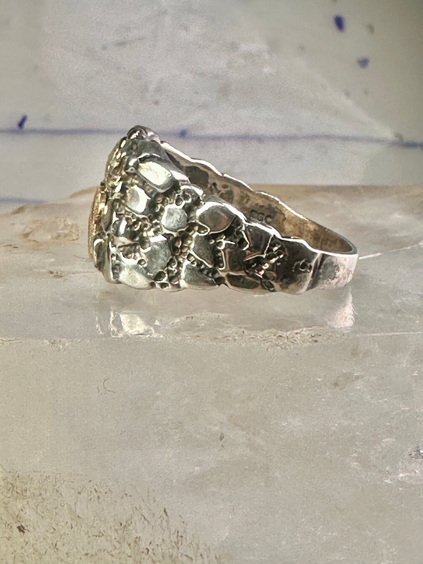 Black Hills Gold wedding ring leaves band size 11.5 sterling silver women men