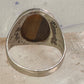 Tiger Eye ring size 12 Mexico band sterling silver women men