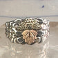 Black Hills Gold wedding ring leaves band size 11.5 sterling silver women men