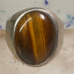 Tiger Eye ring size 12 Mexico band sterling silver women men