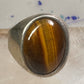 Tiger Eye ring size 12 Mexico band sterling silver women men