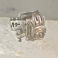 Poison ring size 8.75 adj Aztec Mayan Mexico ring sterling silver women