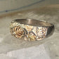 Black Hills Gold wedding ring leaves band size 12 sterling silver women men