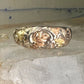 Black Hills Gold wedding ring leaves band size 12 sterling silver women men