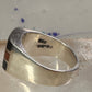 Onyx ring goldstone band size 12 Mexico band sterling silver women men