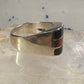 Onyx ring goldstone band size 12 Mexico band sterling silver women men