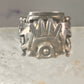 Poison ring size 8.75 adj Aztec Mayan Mexico ring sterling silver women