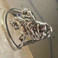 Lady Godiva spoon ring size 6.50 adjustable horse sterling silver band