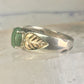 Black Hills Gold malachite ring leaves band size 10 sterling silver women men