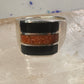 Onyx ring goldstone band size 12 Mexico band sterling silver women men