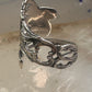 Lady Godiva spoon ring size 6.50 adjustable horse sterling silver band