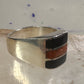 Onyx ring goldstone band size 12 Mexico band sterling silver women men