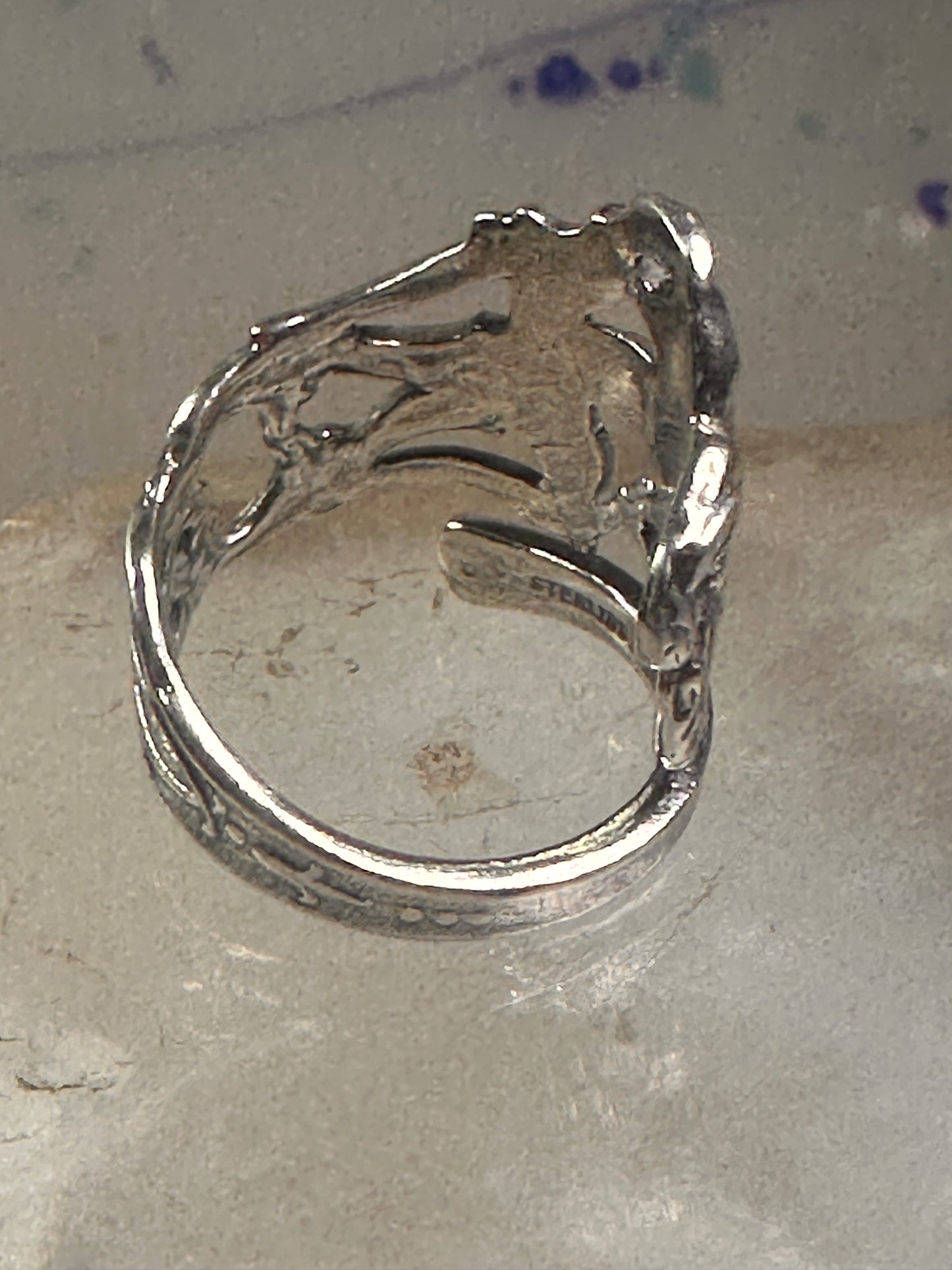 Lady Godiva spoon ring size 6.50 adjustable horse sterling silver band