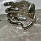 Hand ring fingers wrap around size 5.50 sterling silver women