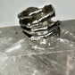 Hand ring fingers wrap around size 5.50 sterling silver women