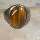 Tiger Eye ring Mexican band size 8 Mexico band sterling silver women men