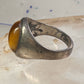 Tiger Eye ring Mexican band size 8 Mexico band sterling silver women men