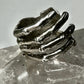 Hand ring fingers wrap around size 5.50 sterling silver women